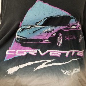 GM Official Womens Top Black Graphic Print Corvette Long Sleeve T-Shirt Size XL